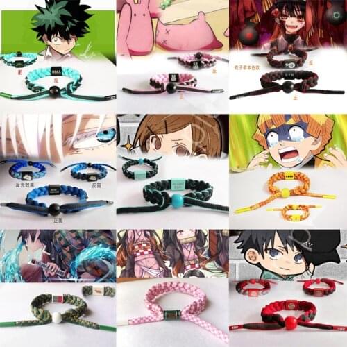 New Fashion Anime Demon Slayer Hanako-kun Cosplay Bracelet Cosplay Unisex Leather Bracelets Wristband Bangles Wristlet Gifts