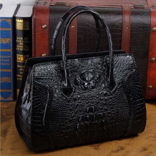 Ourui new arrival true crocodile female women handbag new Genuine leather leisure female women bag