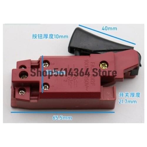 65.5mm Length 10A 250V Trigger Switch For 38E Electric Hammer