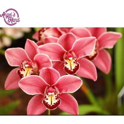 Full Diamond Mosaic Cross Stitch Phalaenopsis Handicraft Gift 5D DIY square Diamond Painting Embroidery Wall Art Home Decor