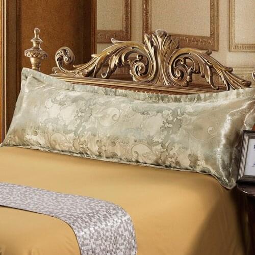 European Retro Luxury Satin Jacquard Pillowcase Double Long Couples Wedding Pillow Cover 1.2/1.5/1.8 Meters Long Pillows Case