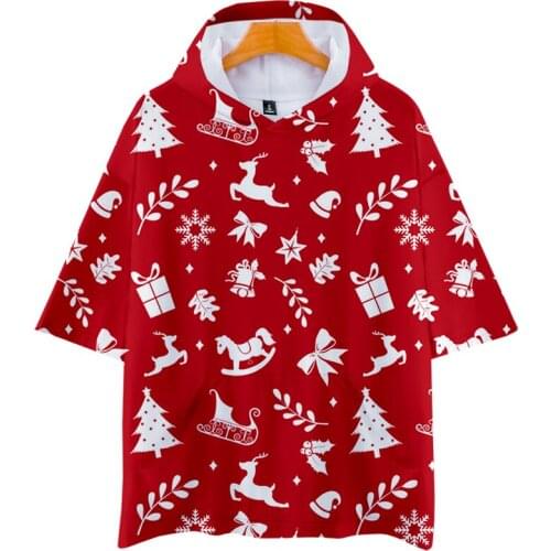 Christmas t shirt 3D Printed Hooded T-shirts Women/Men Summer Short Sleeve Tshirt 2019 Casual Streetwear Christmas Clothes