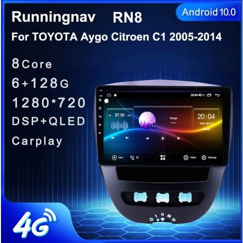 Runningnav For TOYOTA Aygo Citroen C1 2005-2014 Android Car Radio Multimedia Video Player Navigation GPS