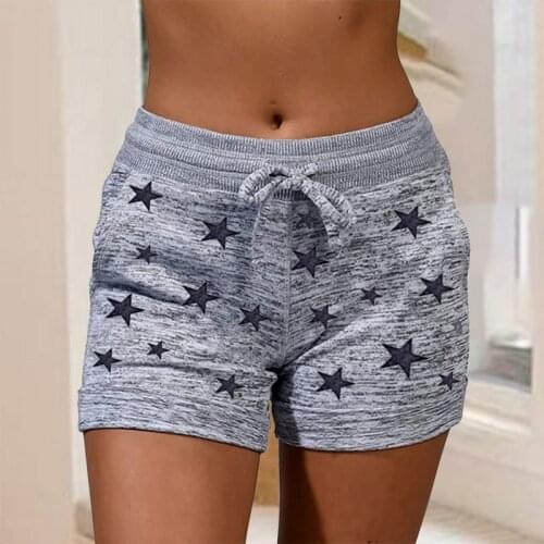 Summer Gray Shorts Women Fashion Quick-drying Elastic Waists Short Pants Girl Casual Cotton Shorts Gray Home Shorts For Female