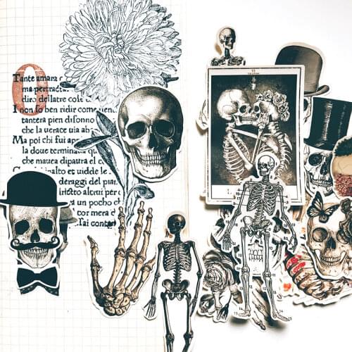 Personality stickers DIY scrapbook creative sexy skull people series album journal happy planner label crafts decorative sticker