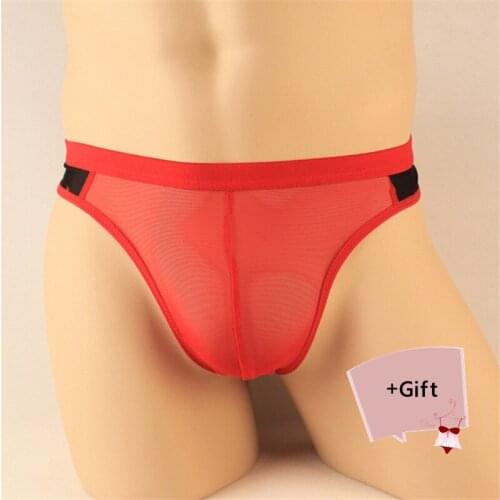 Men Sexy Panties Mesh ventilation Private Underwear G-string Thong Panties Allure Erotic For Men Couples Panties Valentines gift