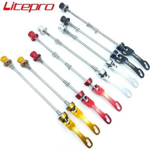 Litepro Bicycle Skewer FRONT 74mm - 130mm REAR 130mm - 135mm Hub Quick Release Rod Da-hon Folding Bike Road Bicycle Mountain