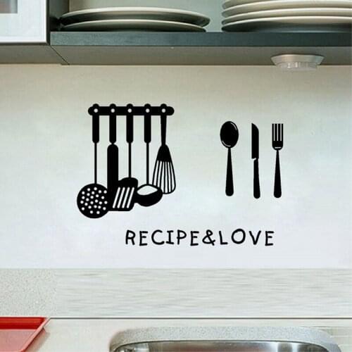 [i story]-free shipping Kitchen Cooking Tool vinyl wall art decals stickers ,Waterproof kitchen Dinnerware wall decor ,kit04