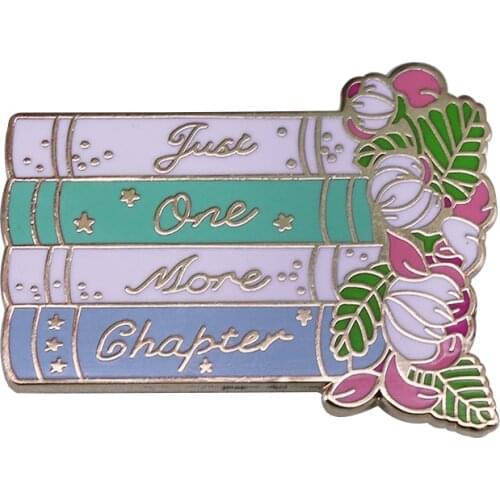 Magic pastel book brooch introvert bookworm literary jewelry