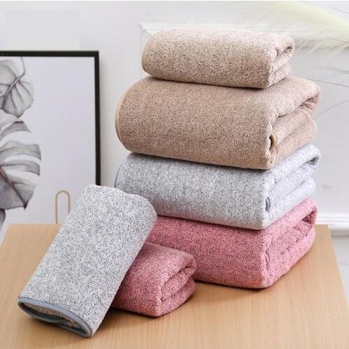 Absorbent Microfiber Soft Bath Towel Set Adult Bathroom Velvet Bamboo Nightgown Big Towel