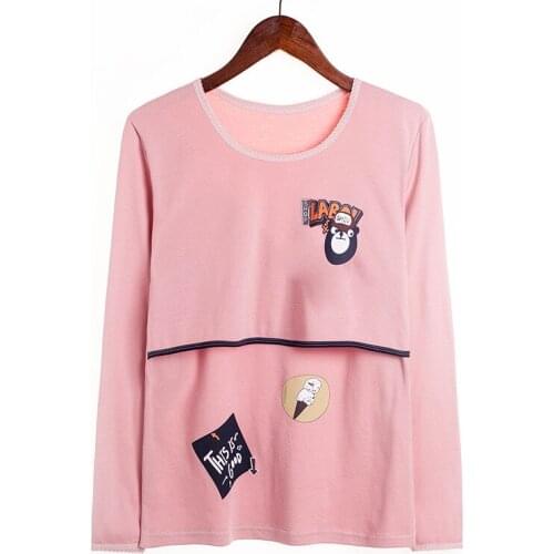 High Quality Cotton Pajamas for Pregnant Women Autumn Winter Long Sleeve Modal Maternity Pajama Maternity Sleepwear Plus Size