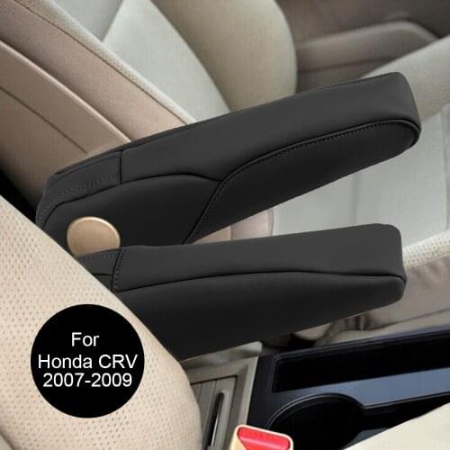 Side Seat Armrest Handle Decor Cover Protection Trim 1 Pair For Honda CRV 2007 2008 2009 Auto Accessories Microfiber Leather