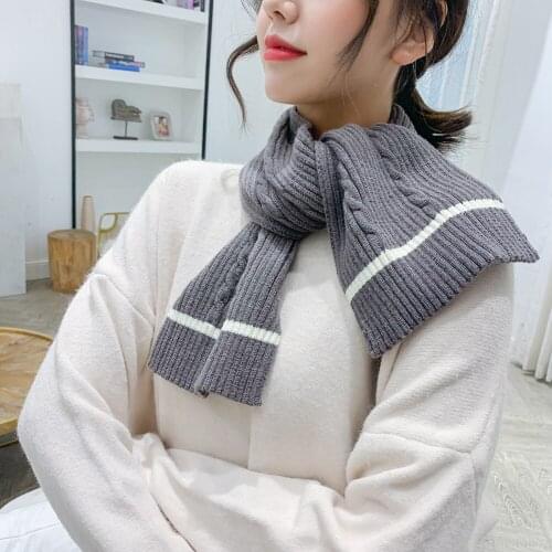 Women scarf Korean wool female student long thick warm knitting autumn winter scarf