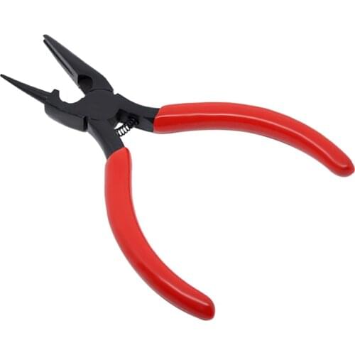 Round Nose and Concave Pliers Beading Handcraft Jewelry Tool for DIY Stainless Steel Rubber Cadmium Black Red Accessories,1 PC