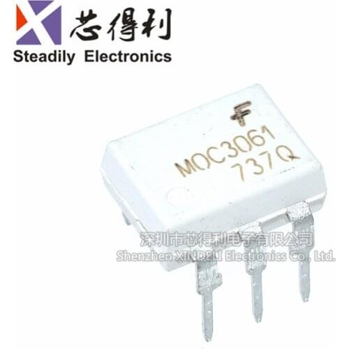 10pcs/lot Brand New & Original Moc3061 Dip-6 Optical Isolator-Three-Terminal Bidirectional Triode Thyristor
