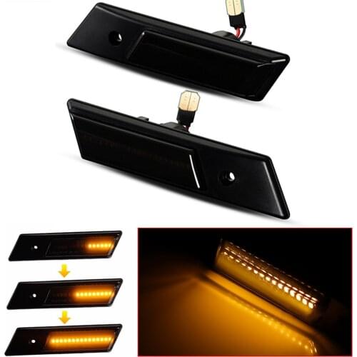 2pcs Dynamic LED Side Marker Blinker Turn Signal Light Lamp For BMW E32 E34 E36 1990-1996 M3 3 5 7 Series Canbus Error Free