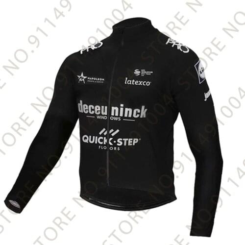 2021 Black Quick Step Cycling Jersey Cycling Clothing Long Sleeve Road Bike Shirt Tops Camisetas Ciclismo Maillot Cyclisme