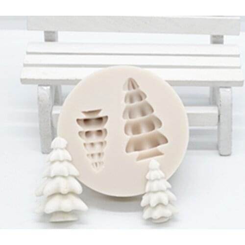 3D Christmas Tree Silicone Resin Fondant Molds for DIY Pastry Cup Cake Dessert Plaster Lace Decoration Tools Kitchen Baking M003