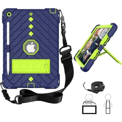 Case For iPad 10.2 2019 2020 Coque Heavy Duty Shockproof Kids Safe Silicon Tablets Cover For iPad 10.2 7th 8th generation Funda