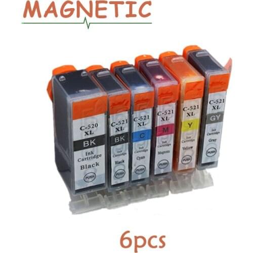 6X Colorful Ink Cartridge PGI520 CLI521 for Canon Pixma MP540 MP550 MP560 MP620 MP630 MP640 MP980 MP990 MX860 MX870 IP3600 520