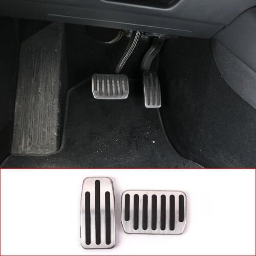 For Tesla Model 3 Non-Slip Performance Aluminium alloy Accelerator Foot Rest Modified Pedal Pads Kit Brake Replacement Parts