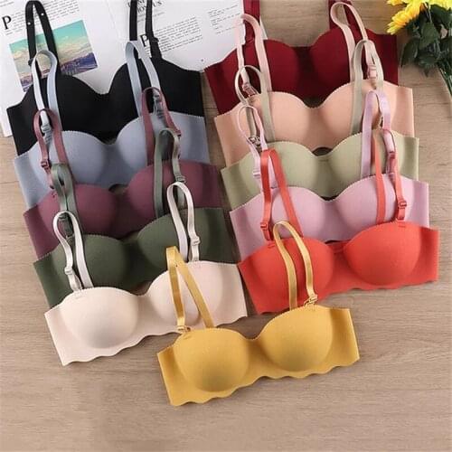 Breathable Bras For Women Lingerie Wireless Bralette Fashion Comfortable Hollow Gathered Brassiere Female Underwear Lntimates