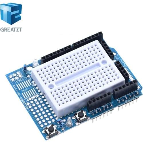 GREATZT 1pcs UNO ProtoShield prototype expansion board with SYB-170 mini breadboard based For ARDUINO UNO ProtoShield