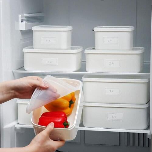 1.2/2/3L Japanese Refrigerator Crisper Drawer Type Kitchen Sealed Box With Lid Egg Vegetable Fruit Storage Containers