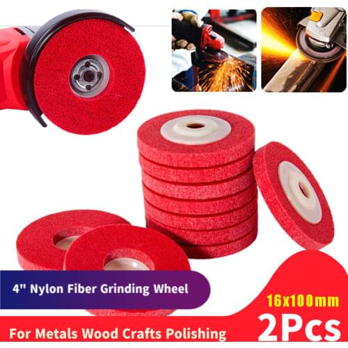 1PCS 9P Hardness 100mm Nylon Fiber Polishing Wheel Grinding Disc Angle Grinder Nylon Round Sanding Disc