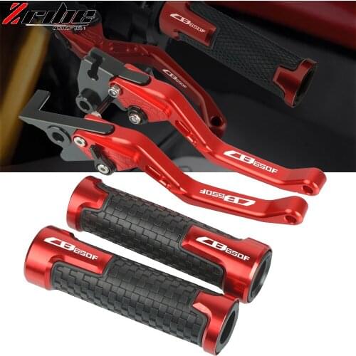 Motorcycle Accessories Handle grips handlebar grip & short Brake Clutch Lever for Honda CBR650F CBR 650F CB650F 2014 2015 2016