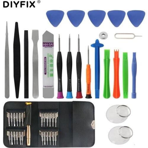 DIYFIX Smart Phone Opening Repair Tools Kit Screwdriver Pry Disassemble Tool Set for iPhone Samsung xiaomi Toys Tablet PC Kit