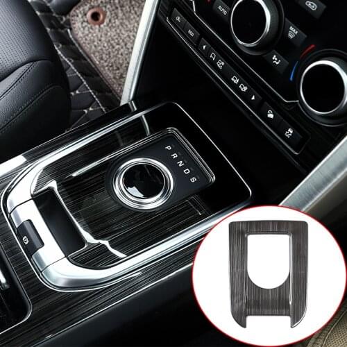 Stainless Steel Black Brushed Gear Shift Cover Trim For Land Rover Discovery Sport 2015 2016 2017 2018