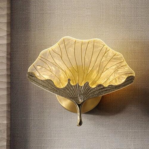 Chinese Style Wall Lamp Bedroom Bedside Living Room Zen New Chinese Style Personalized Zen