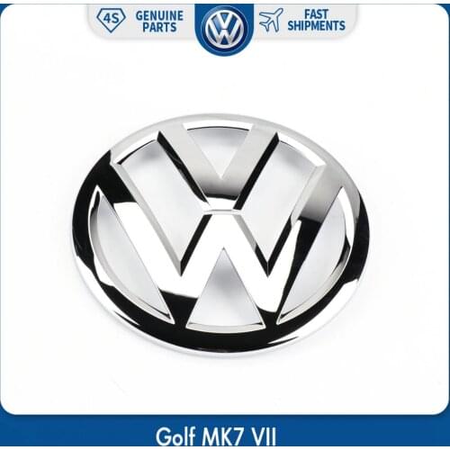 OEM Silver 140mm Car Front Center Grille Chrome Emblem Badge Sticker Logo Fit for VW Volkswagen Golf MK7 VII 5G0 853 601 2ZZ