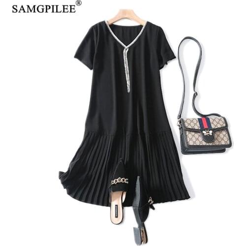 Dresses For Women 2020 Office Lady Trumpet Mermaid Short Sleeve Tassel elegant dress Empire V-neck Clothes Women Dresses 5XL