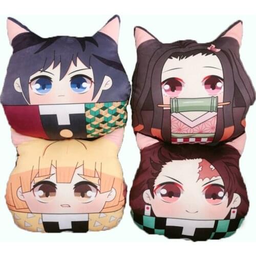 Anime Demon Slayer Cosplay Tanjiro Nezuko Hand Warmer Pillow Stuffed Plush Toy Creative Pillow Cushion Derivatives Toys Doll