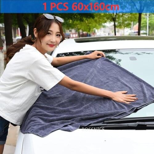 Bossnice 3/5PCS 30/60/160CM Microfiber Towels for Cars Car Drying Wash Detailing Buffing Polishing Towel Microfiber Cloth 450gsm