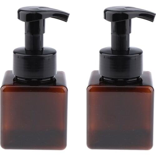 Empty Foam Dispenser Pump Bottle Facial Cleanser Container 250ml 2pcs