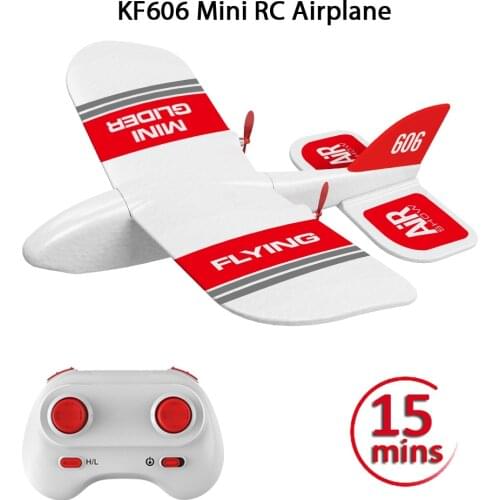 KF606 2.4Ghz RC Airplane Flying Aircraft EPP Foam Glider Toy Airplane 15 Minutes Fligt Time RTF Foam Plane Toys Kids Gifts