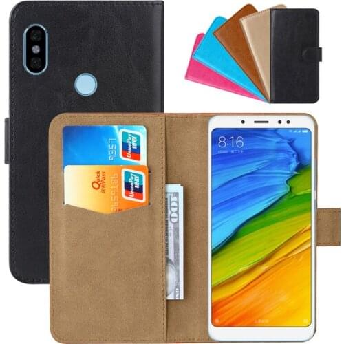 Luxury Wallet Case For Xiaomi Redmi Note 5 (China) PU Leather Retro Flip Cover Magnetic Fashion Cases Strap
