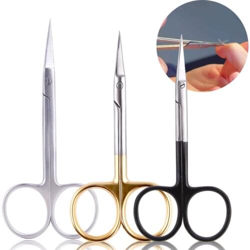 Russian Manicure Scissors Cuticle Cut Curved Tip Pedicure Scissors Stainless Steel Nail Dead Skin Remover Salon Nail Clipper