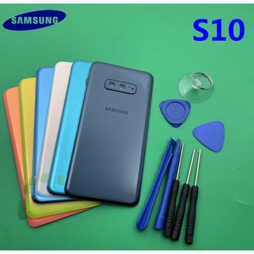 Replacement Original new Rear Panel Battery Glass Back Door Cover Samsung Galaxy S10 plus G970 G975 S10e G973 Camera Glass Frame
