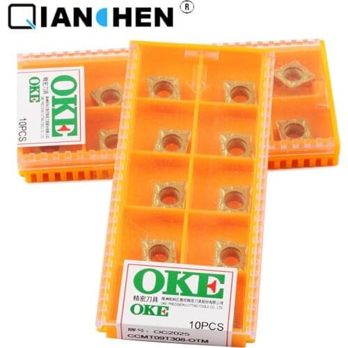 OKE 10pcs/lot High Precision High Performance High Strength CNC CCMT09T308-OTM OC2025 Industry Carbide Inserts Hard Alloy