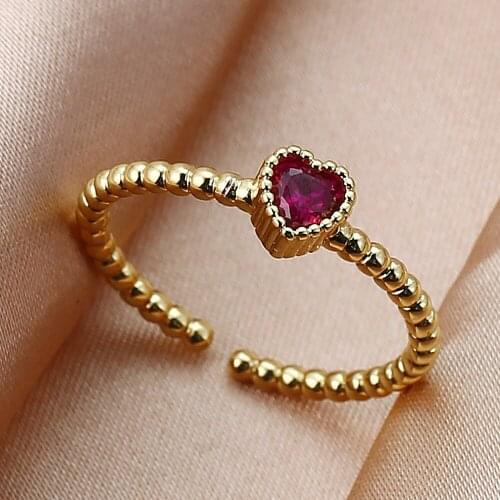 1Pcs Open Adjustable Micro Zircon Love Ring For Women Tail Ring 2021 New Fashion Jewelry