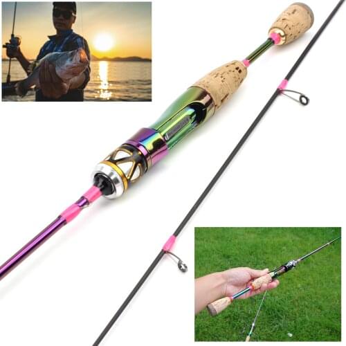 1.8M Lure Rod ul power Slow Spinning Casting Fishing rod Solid Tip pole Lure Weight 3-7g Woman using Carbon Colorful pole pesca
