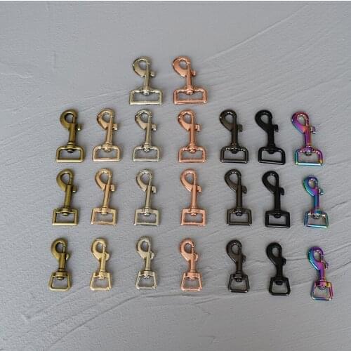 1 Pcs 15/20/25/30mm Metal Snap Hook Leather Belt Strap Bag Buckles Metal Clasps Lobster Dog Collar Keychain Swivel Trigger Clips