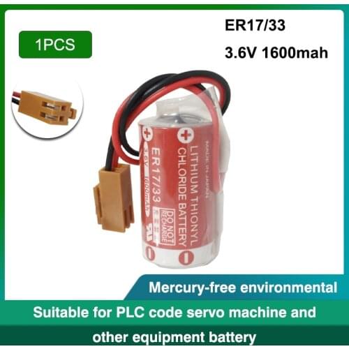 1pcs MAXELL Original Lithium Battery 3G2A9-BAT08 C500-BAT08 3.6V PLC Batteries 2 Hole plug connectors ER17/33 3G2A9-BAT08