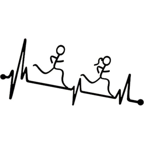 20*9cm Run Guy Girl For Auto Car/Window Vinyl Decal Sticker Decals Decor Warm And Romantic Car Sticker