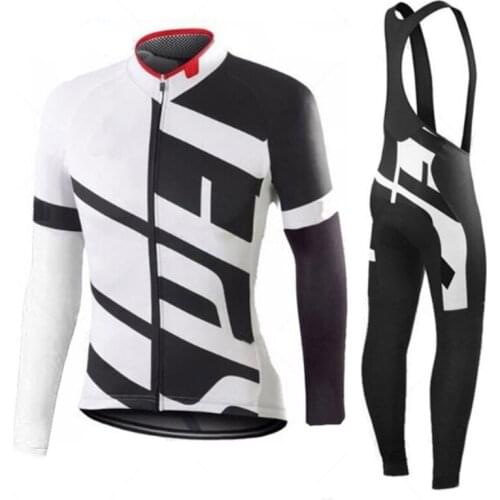 2021 Cycling Jersey Men Long Sleeve Set Bicycle MTB Clothing Suit Men Clothes Bicycle Clothes 20D GEL Bib Pants