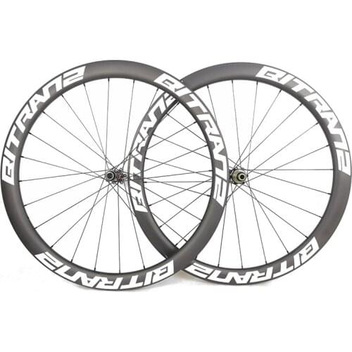 700C gravel 45mm x 28mm width clincher tubeless road disc bicycle wheelset Light carbon fiber wheels 24 spokes UD 3K 12K